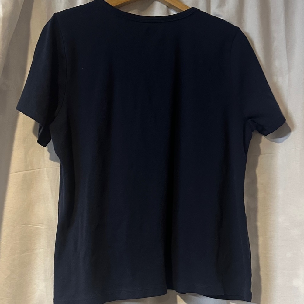 Lands' End Women's Navy Short Sleeve Tee 1X - Picture 5 of 5
